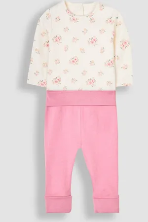 JoJo Maman Bébé 3-Piece Floral Body, Trousers & Hat Set3