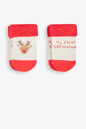 JoJo Maman Bébé My First Christmas 2-Pack Baby SocksNoworodek