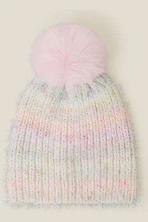 Accessorize Girls Ombre Chenille Pom Beanie Hat7
