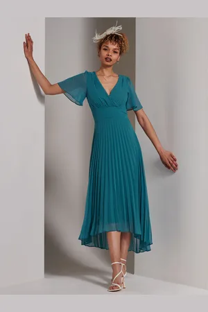 Jolie Moi Elene Pleated High Low Chiffon Maxi Dress48