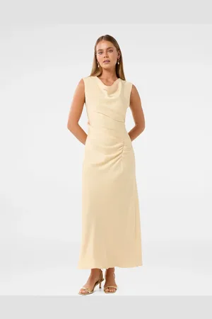 Forever New Ava Draped Satin Maxi Dress34