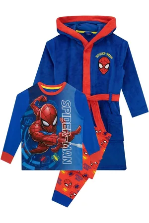 Character 100% Cotton Spiderman Dressing Gown and Pyjamas Set7