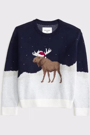Abercrombie & Fitch Blue Knitted Christmas Jumper11