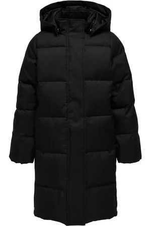 ONLY Longline Padded Hooded Black Coat8 lat (128 cm)