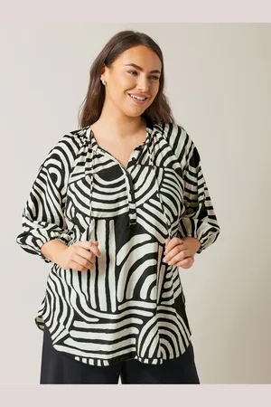 Evans Abstract Swirl Print Top50-52
