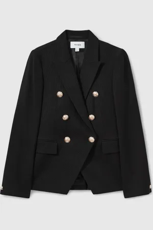 Reiss Tally Tailored Fit Textured Double Breasted Blazer40
