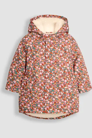 JoJo Maman Bébé Hooded Cosy Lined Printed Parka5