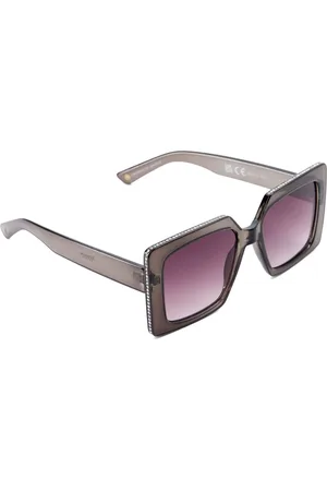Dune Glitzy Diamanté Rectangular SunglassesJeden