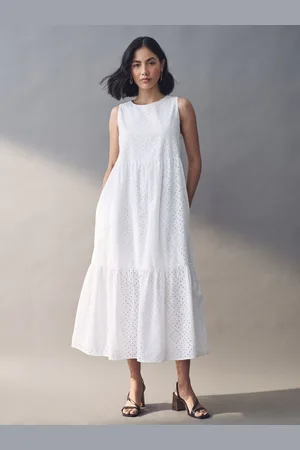 MARELLA Emme Marella Nelson 100% Cotton White DressEU 40 (UK 12)