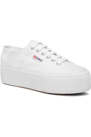 Superga White Canvas 2790 Flatform TrainersEU 35 (UK 2.5)