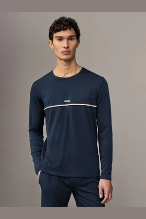HUGO BOSS Signature Stripe Logo Long Sleeve T-ShirtS