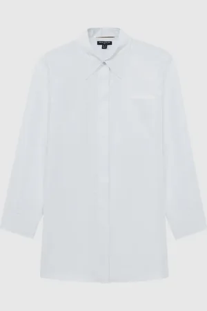 Reiss Julia Oversized Button-Through Cotton Shirt34