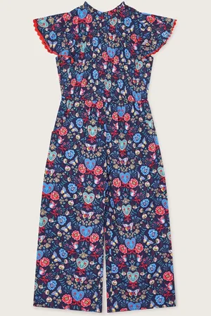 Monsoon Floral Butterfly Short Sleeve Jumpsuit140146 cm