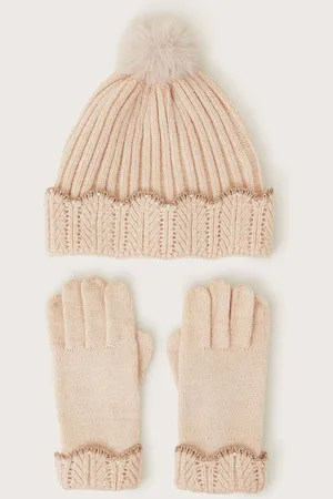 Monsoon Faux Fur Pom-Pom Hat And Gloves Set10