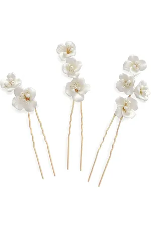 Ivory & Co Fleur Ceramic Floral Hairpin SetJeden