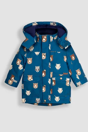 JoJo Maman Bébé Detachable Hood Print Parka5