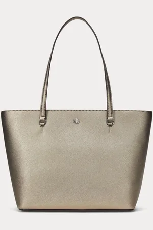 Ralph Lauren Karly Crosshatch Leather Tote BagJeden