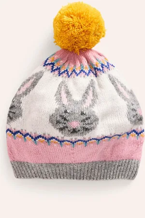 Boden Bunny Fair Isle Pattern Knitted Beret Hat2