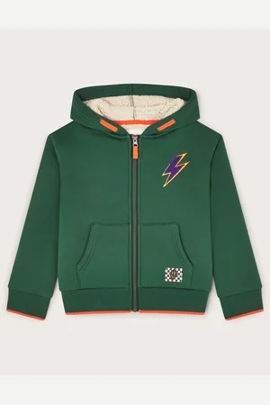 Monsoon Bluza z kapturem Kapow z podszyciem ze sztucznego kożuszka i zamkiem, w 100% z bawełny11