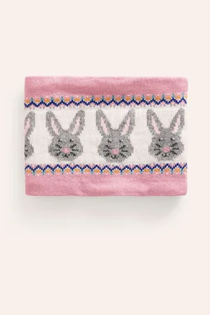 Boden Bunny Fair Isle Pattern Knitted Snood Scarf2