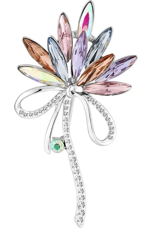 Jon Richard Tone Pink Crystal Navette Decorative BroochJeden