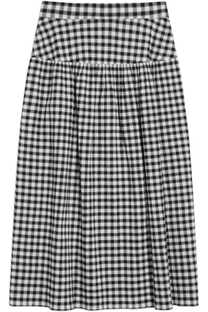 Albaray Gingham Black Skirt40