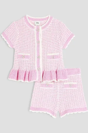 River Island Baby Girls Boucle Peplum Knit Top And Short Set8086 cm