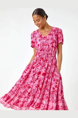 Roman Petite Floral Print Border Midi DressEU 40 (UK 12)