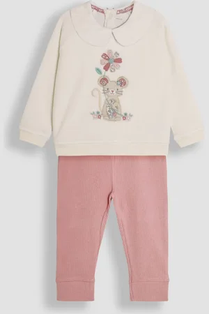 JoJo Maman Bébé Mouse Appliqué Sweatshirt and Leggings SetDo 3 miesięcy (50