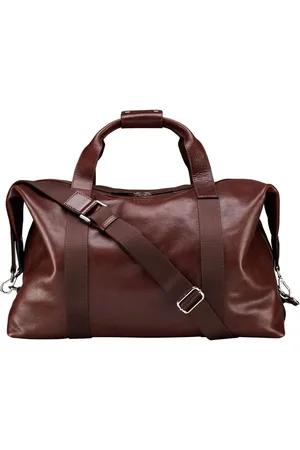Osprey Cognac Brown Toby Vintage Saddle Leather Weekend BagJeden