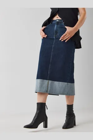 JD Williams Stretch Denim Midi Skirt48