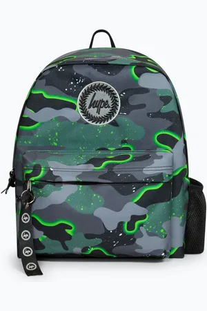 Hype . Boys Green Iconic Glow Camo BackpackJeden