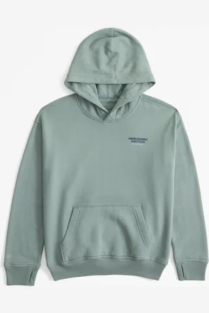 Abercrombie & Fitch Green Back Logo Pullover Hoodie17