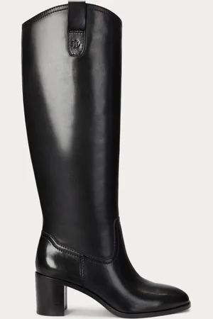 Ralph Lauren Carla Smooth Leather Heeled Tall BootsEU 39 (UK 6)