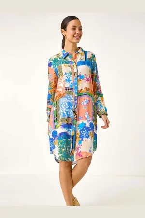 Roman Abstract Collared Shirt DressEU 46 (UK 18)