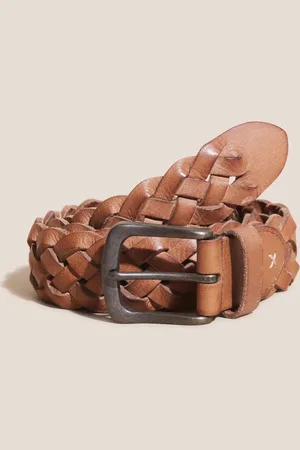 White Stuff Weave Leather BeltM-L