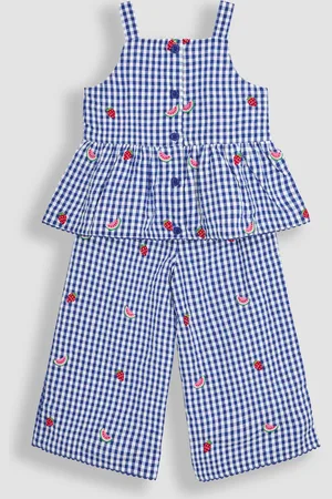 JoJo Maman Bébé 2-Piece Embroidered Top & Trousers Set128134 cm