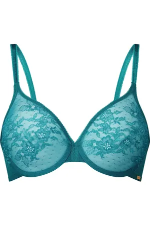 Gossard Teal Blue Glossies Lace Bra65 G