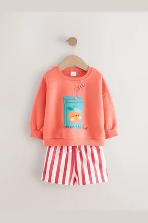 Next Long Sleeve 100% Cotton Sweatshirt And Shorts Set (3mths-7yrs)6268 cm