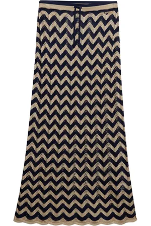 Superdry Zig Zag Crochet Knit Column Maxi Skirt38