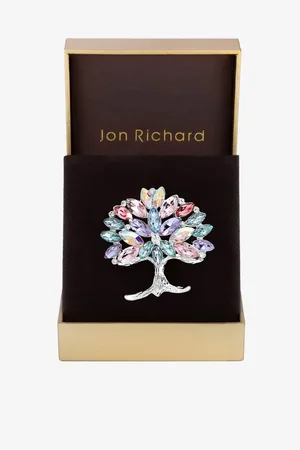 Jon Richard Multi Coloured Tree Of Life Brooch Gift BoxesJeden