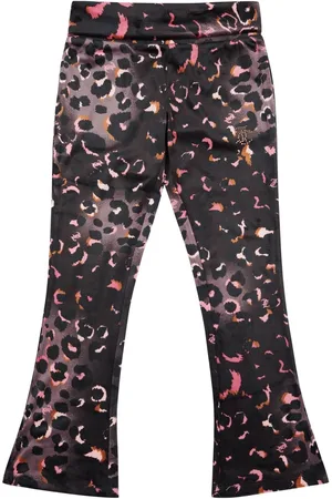 Juicy Couture Girls Velour Leopard Print Deep Waistband Joggers7