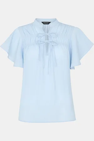 Whistles Frill Sleeve Tie Front Blouse42