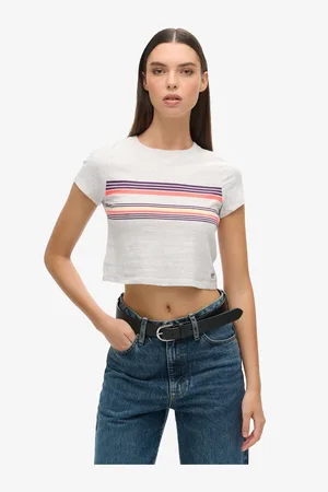 Superdry Vintage Stripe Crop T-Shirt38