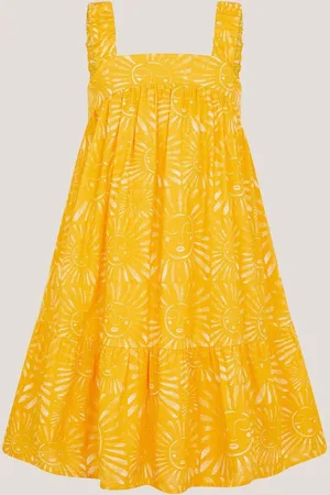Monsoon 100% Cotton Sun Print Tier Dress3 lat (98 cm)