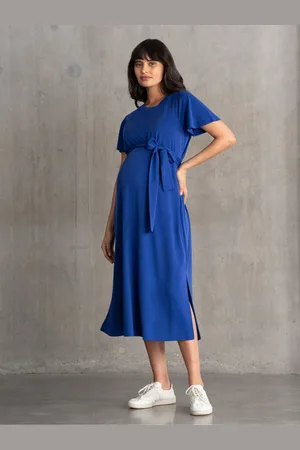 Séraphine Maternity Blue T-Shirt Dress40