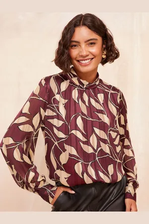 Friends Like These Roll Neck Tie Back Animal Print BlouseEU 40 (UK 12)