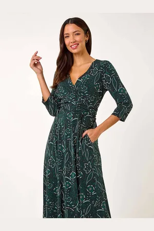 Roman Paisley Print Wrap Midi Dress42
