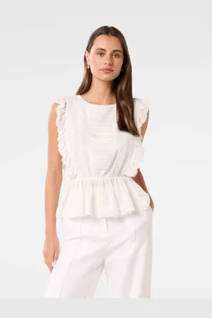 Forever New Rose Ruffle Sleeves 100% Cotton Top40