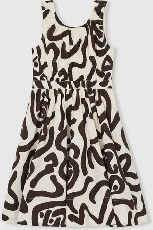 Reiss Anouka Cotton Shirred Printed Dress128134 cm